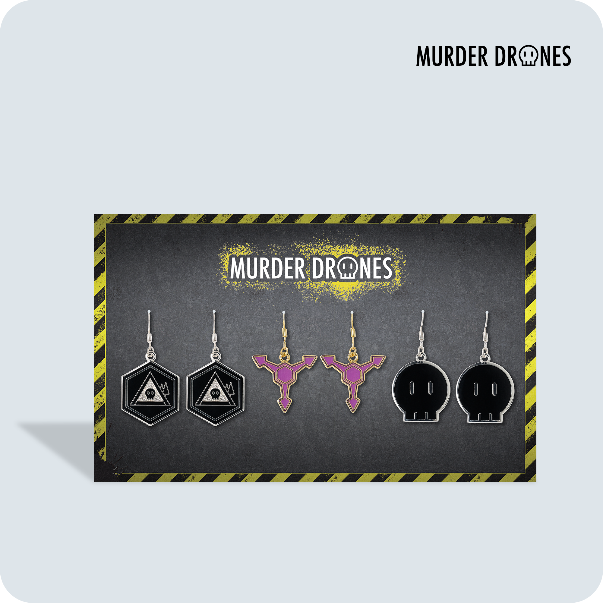 Murder Drones Stud Earrings - Aluminium Alloy - Mosspuppie Design