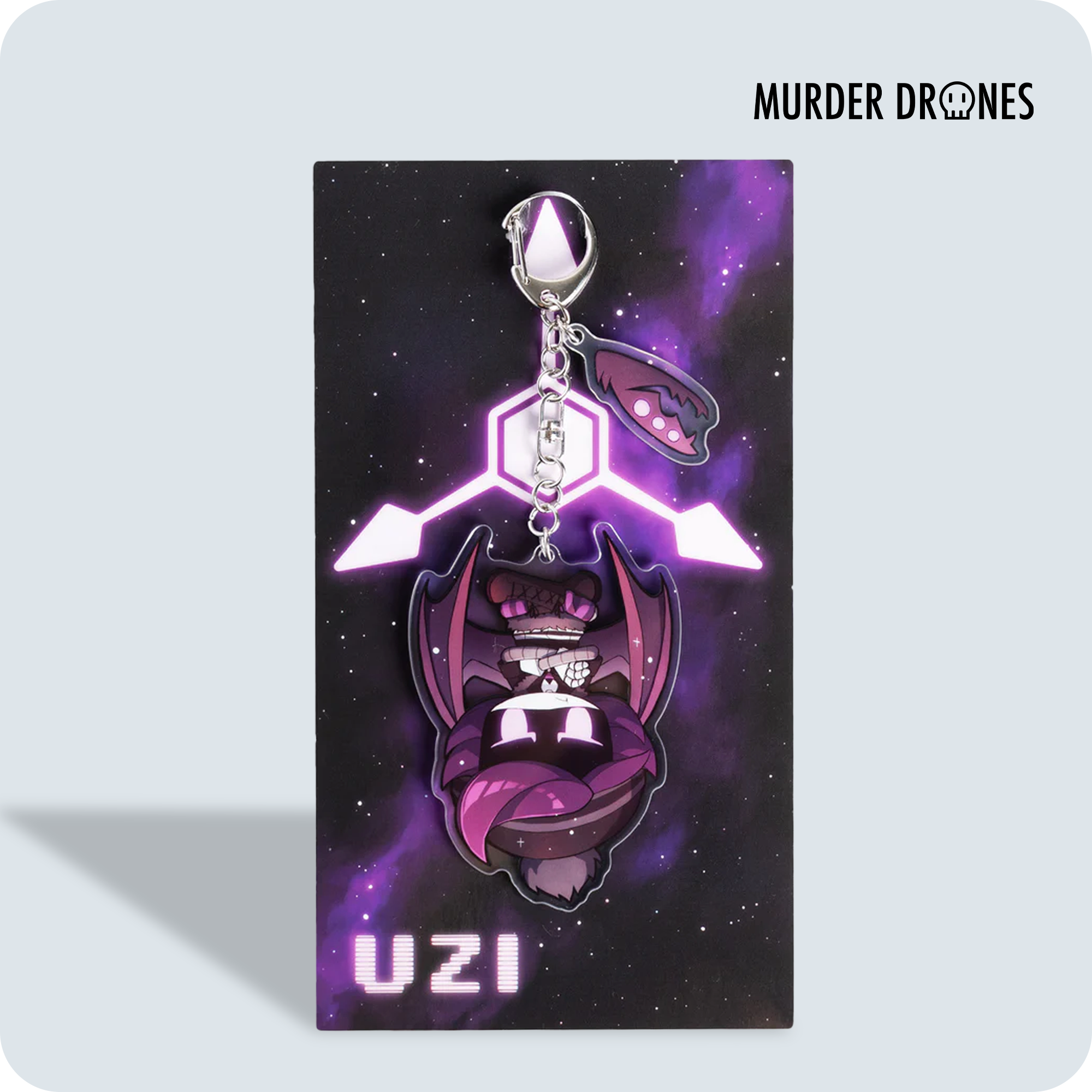 Uzi Hanging Dog Keychain - Acrylic Pet Lover Accessory