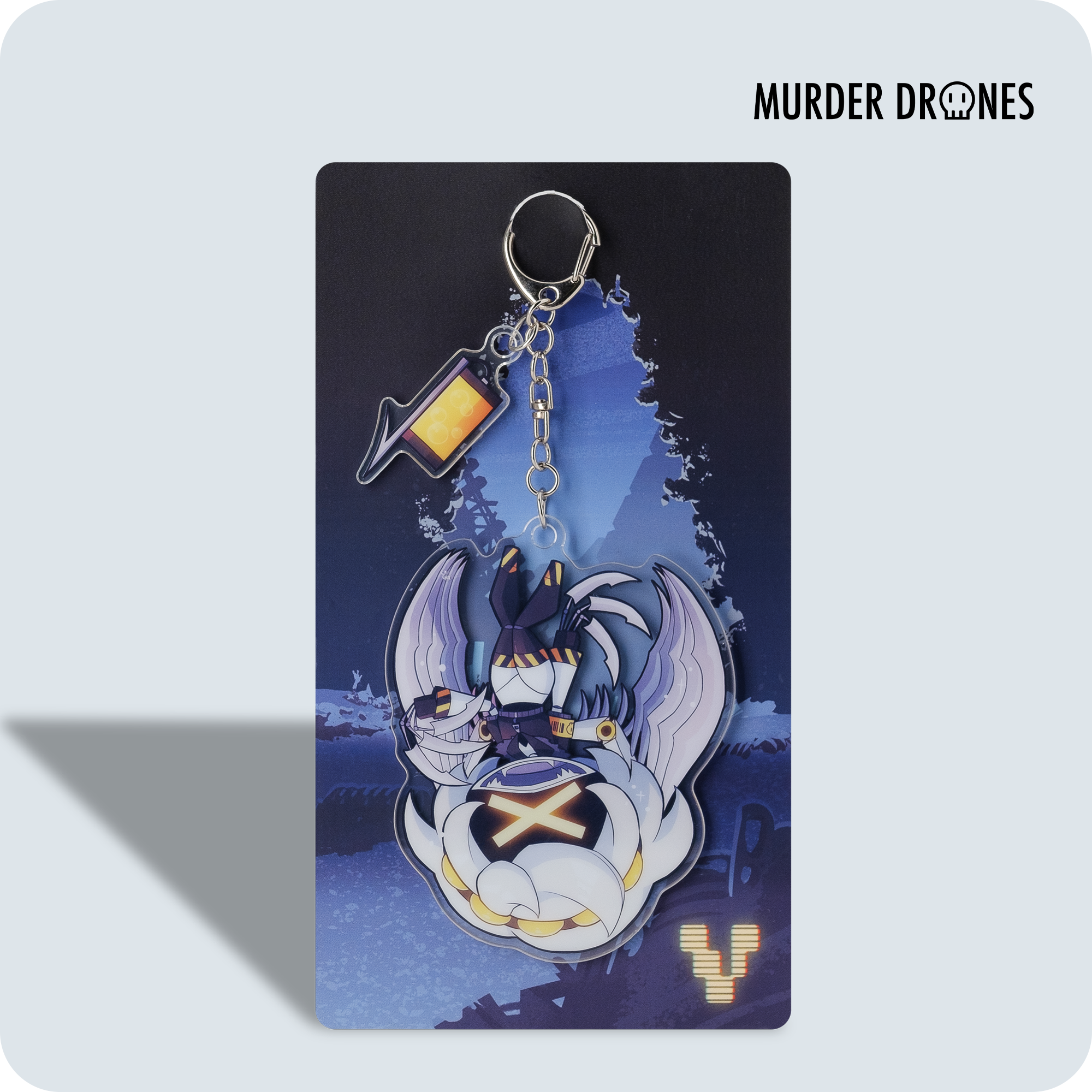 V Hang Tail Keychain - Acrylic Anime Keyring with Metal Chain