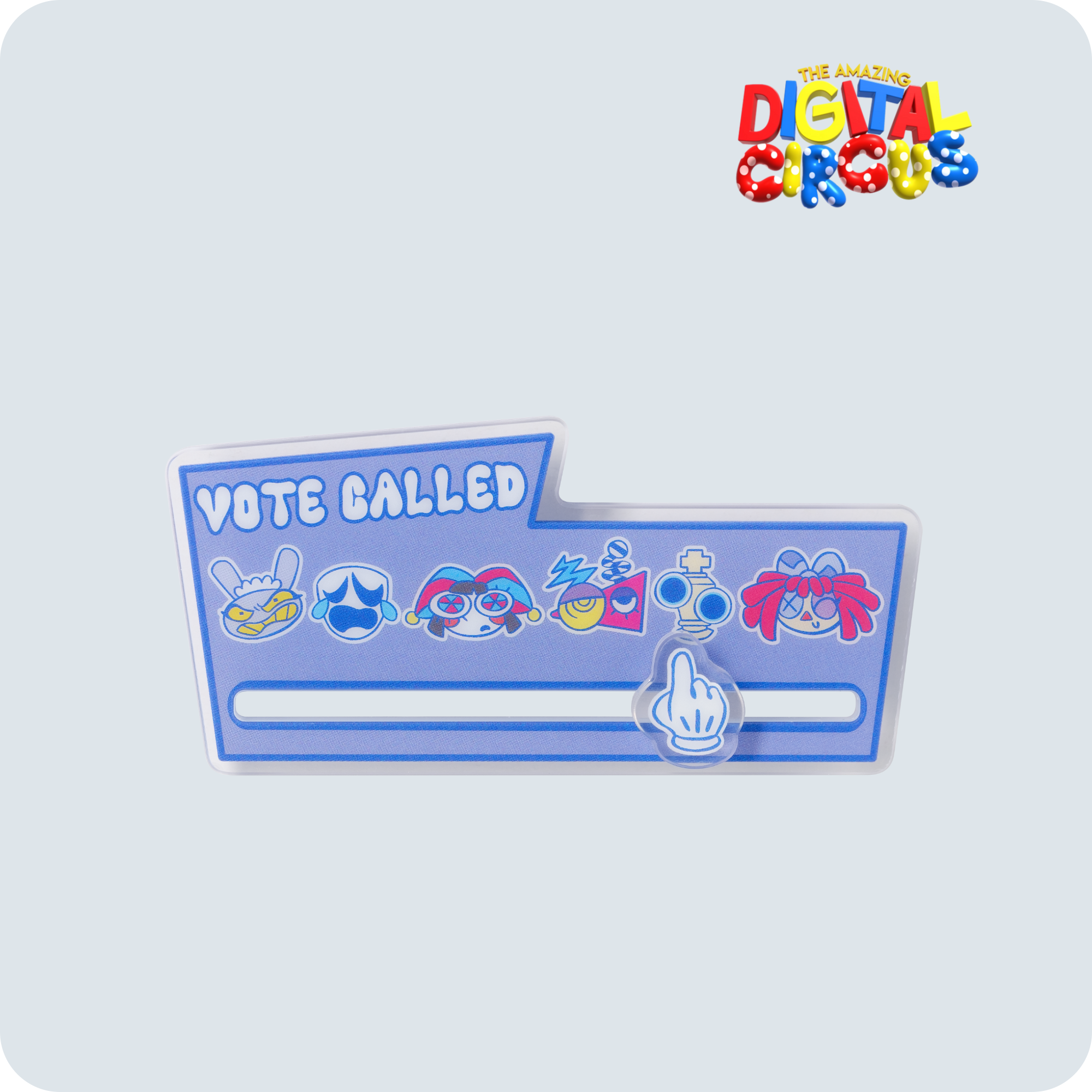 Custom Sliding Vote Pin - Adjustable Acrylic Mood Badge by Angelica Zhang