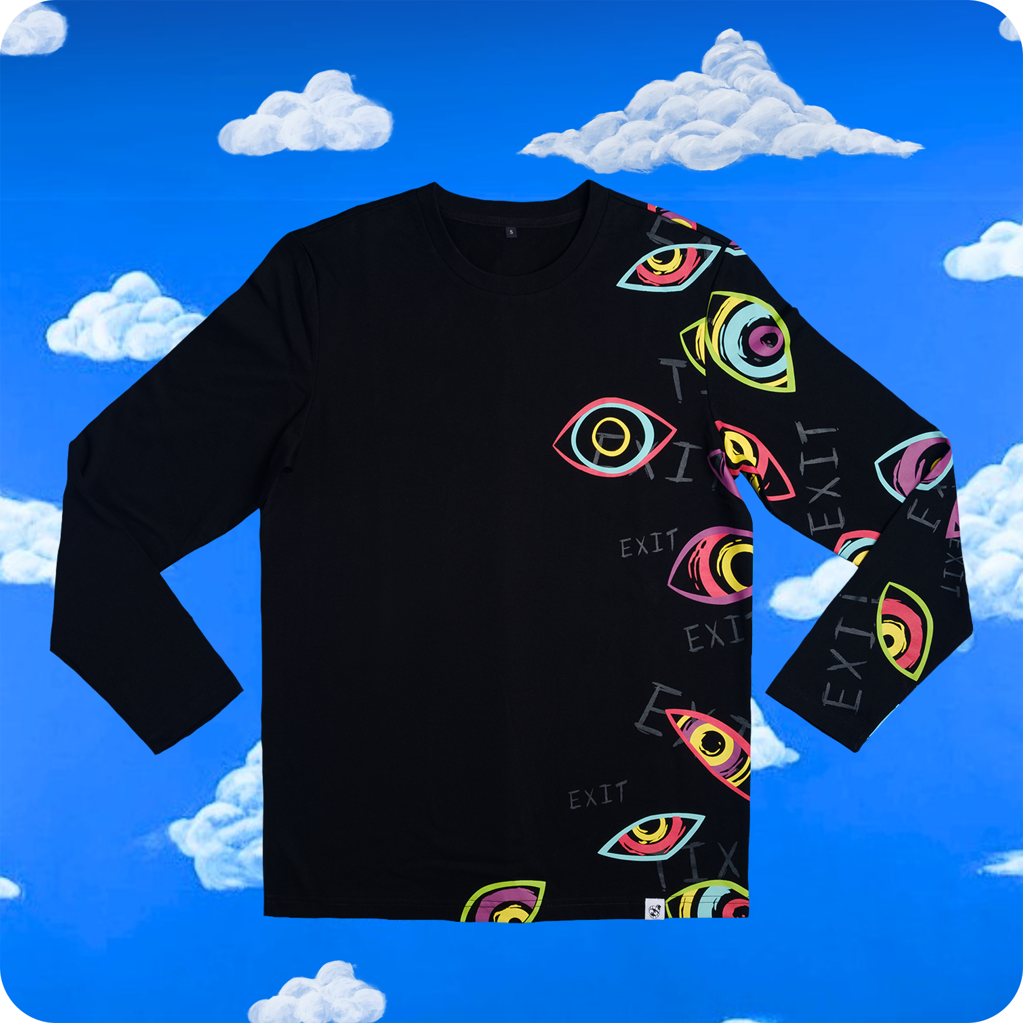 Abstract Art Long Sleeve T-Shirt by Mosspuppie - Unisex Cotton Tee