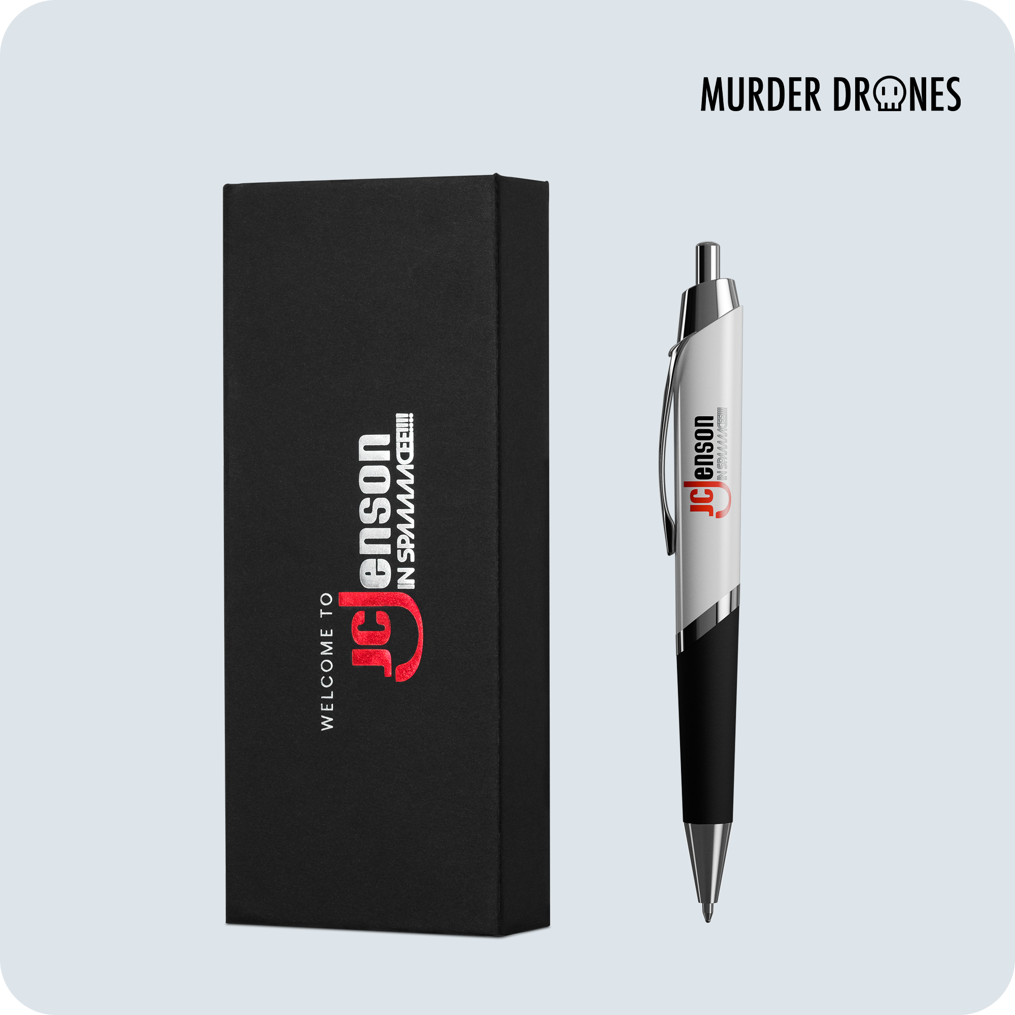JC Jenson Black Ink Pen – Durable Plastic Writing Pen