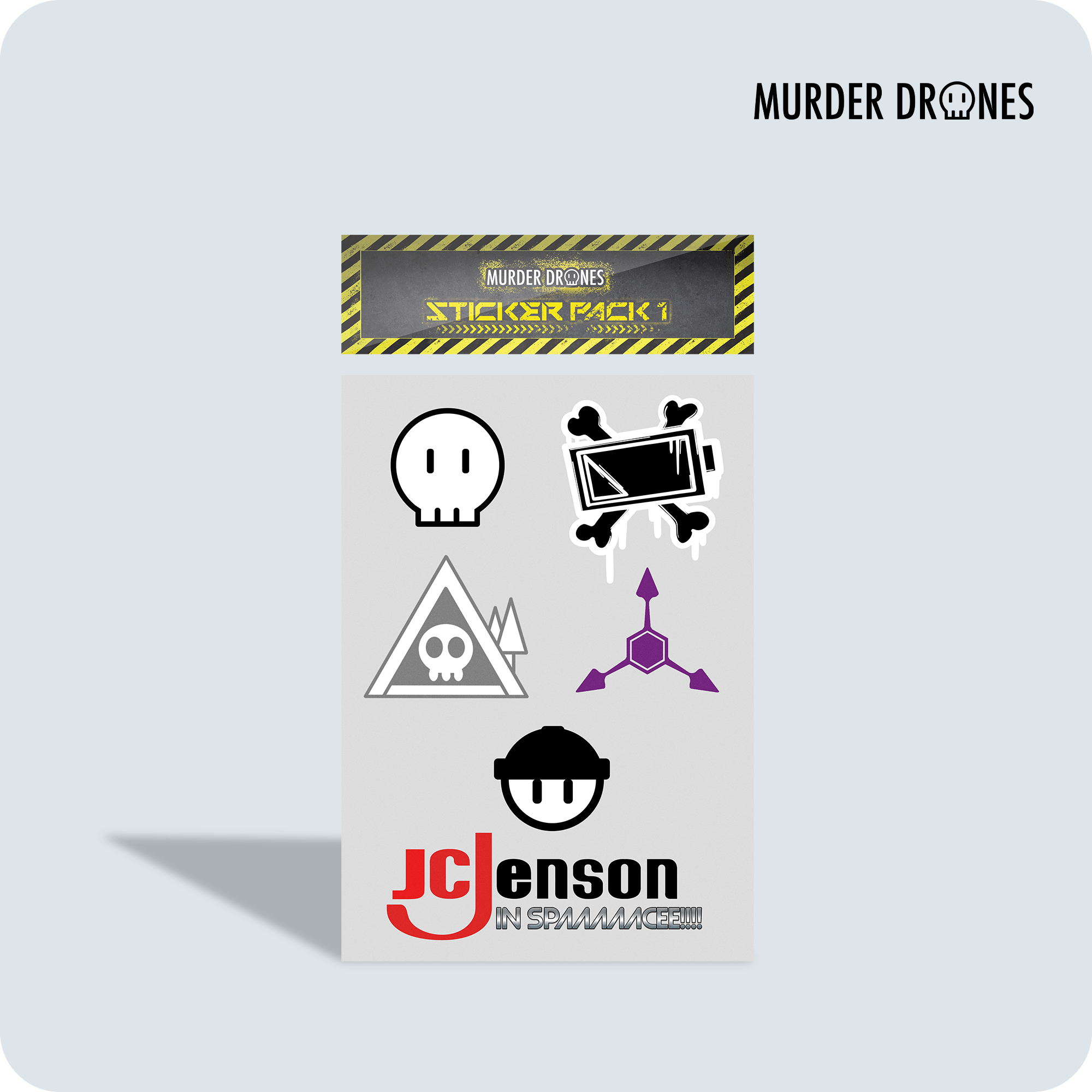 Murder Drones Stickers - Matte Laminated Art Paper Pack - The Glitch ...