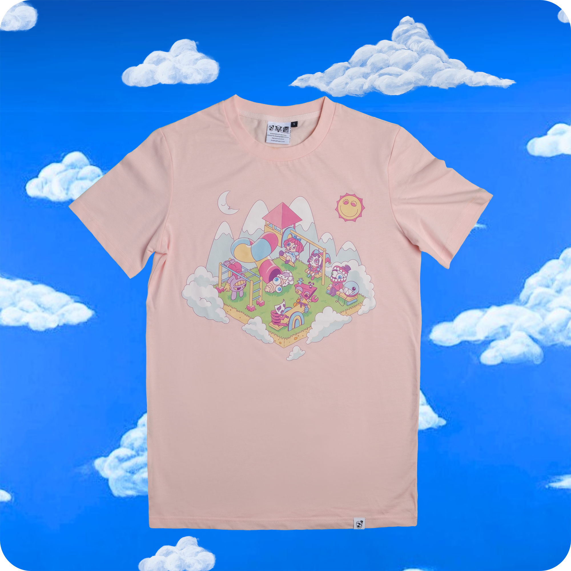 Digital Circus Unisex Cotton T-Shirt by Laura Verdin